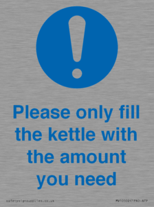 Please only fill the kettle with the amount you need